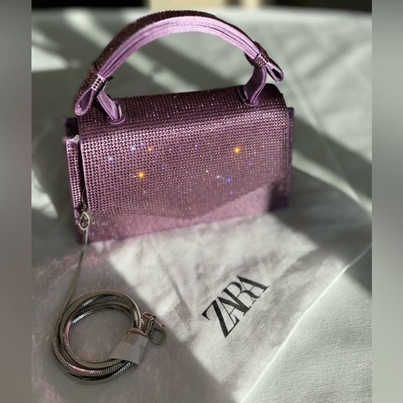 NWT! Zara Sparkly Mini City Bag - Picture 4 of 9